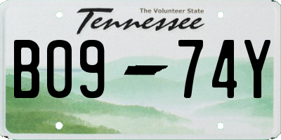 TN license plate B0974Y