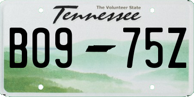 TN license plate B0975Z