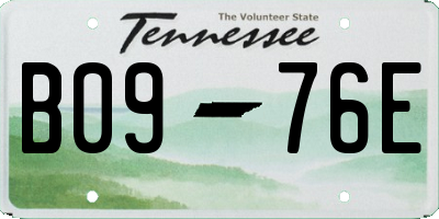 TN license plate B0976E