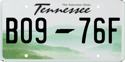 TN license plate B0976F
