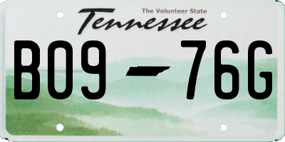 TN license plate B0976G