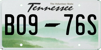 TN license plate B0976S
