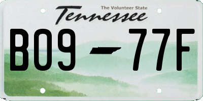 TN license plate B0977F