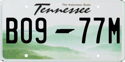 TN license plate B0977M