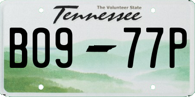 TN license plate B0977P