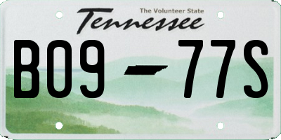 TN license plate B0977S