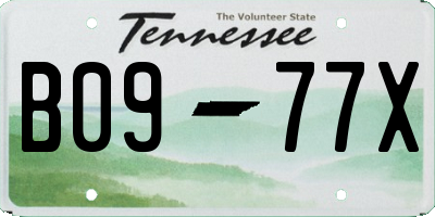 TN license plate B0977X