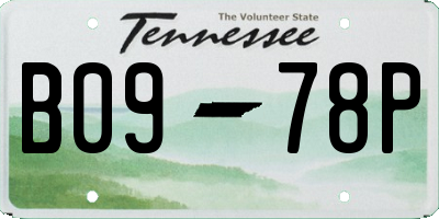 TN license plate B0978P