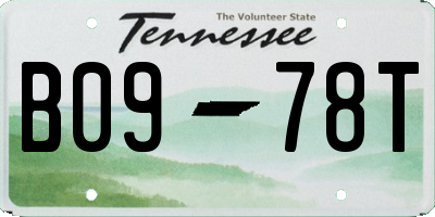 TN license plate B0978T