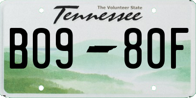 TN license plate B0980F