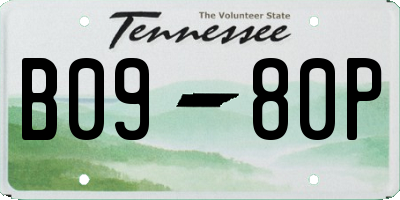 TN license plate B0980P