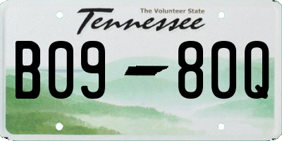 TN license plate B0980Q