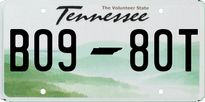 TN license plate B0980T