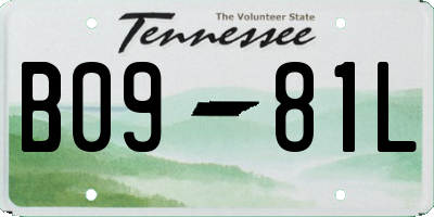 TN license plate B0981L