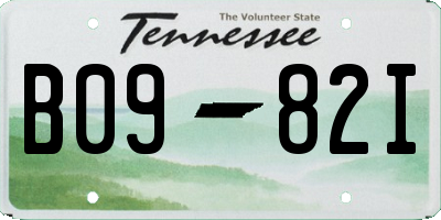 TN license plate B0982I