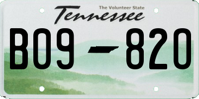 TN license plate B0982O