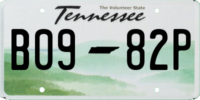 TN license plate B0982P