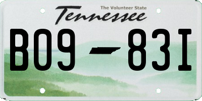 TN license plate B0983I