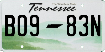 TN license plate B0983N