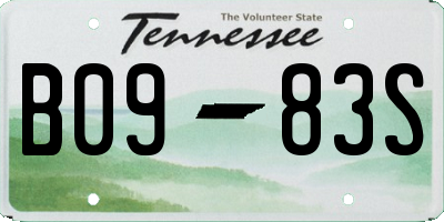 TN license plate B0983S