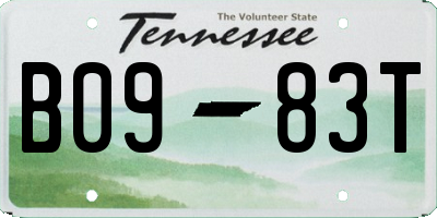 TN license plate B0983T