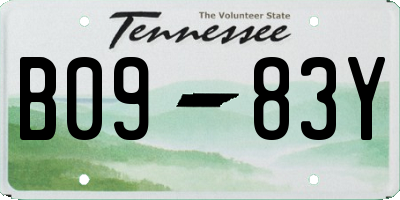 TN license plate B0983Y