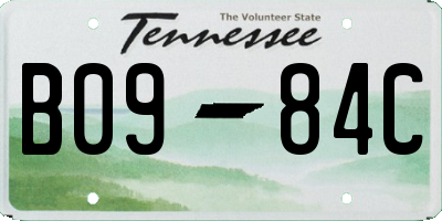 TN license plate B0984C
