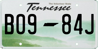 TN license plate B0984J