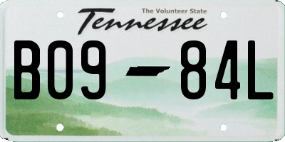 TN license plate B0984L