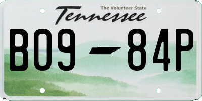 TN license plate B0984P