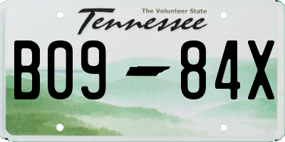 TN license plate B0984X