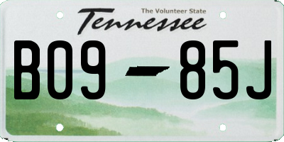 TN license plate B0985J