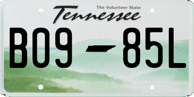 TN license plate B0985L