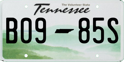 TN license plate B0985S