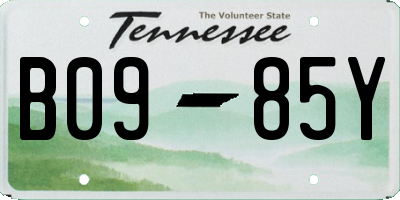TN license plate B0985Y