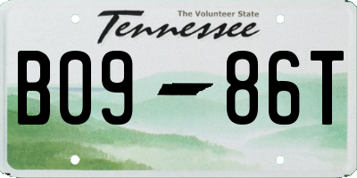 TN license plate B0986T