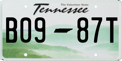 TN license plate B0987T