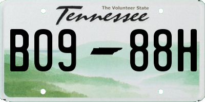 TN license plate B0988H
