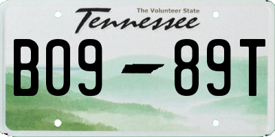 TN license plate B0989T