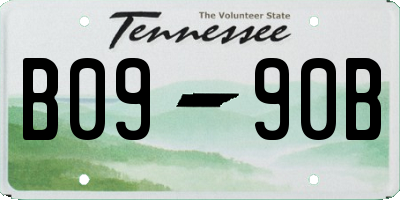 TN license plate B0990B