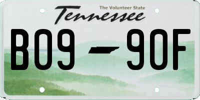 TN license plate B0990F