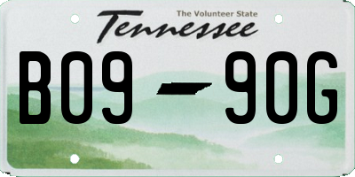 TN license plate B0990G