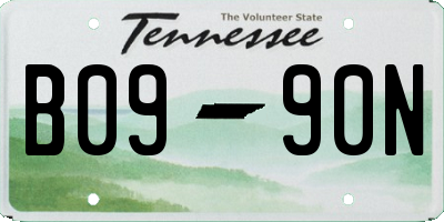 TN license plate B0990N