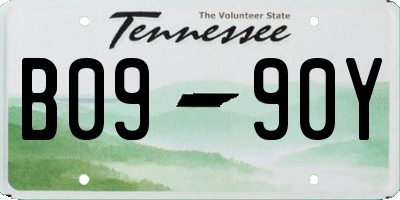 TN license plate B0990Y
