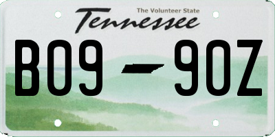 TN license plate B0990Z
