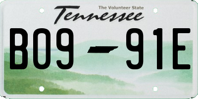 TN license plate B0991E