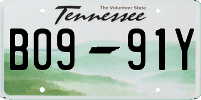 TN license plate B0991Y