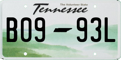 TN license plate B0993L