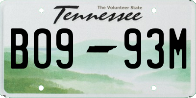 TN license plate B0993M