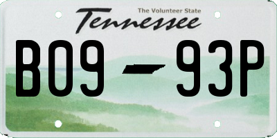 TN license plate B0993P